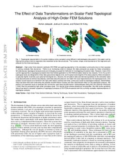 The Effect of Data Transformations on Scalar Field Topological Analysis
  of High-Order FEM Solutions