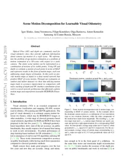 Scene Motion Decomposition for Learnable Visual Odometry