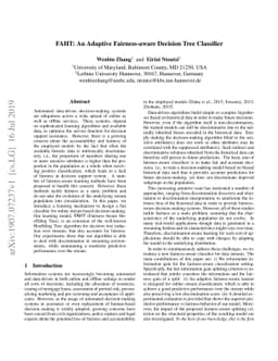 FAHT: An Adaptive Fairness-aware Decision Tree Classifier