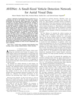 AVDNet: A Small-Sized Vehicle Detection Network for Aerial Visual Data