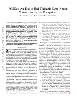 FOSNet: An End-to-End Trainable Deep Neural Network for Scene
  Recognition