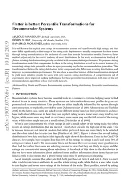 Flatter is better: Percentile Transformations for Recommender Systems