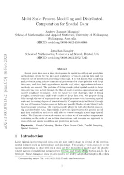 Multi-Scale Process Modelling and Distributed Computation for Spatial
  Data