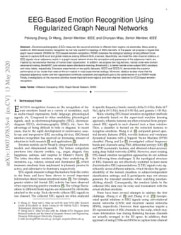 EEG-Based Emotion Recognition Using Regularized Graph Neural Networks