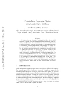 Probabilistic Regressor Chains with Monte Carlo Methods