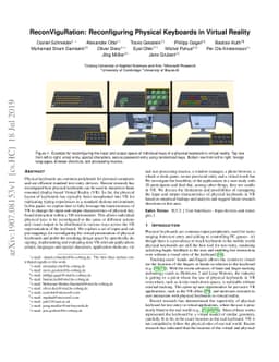 ReconViguRation: Reconfiguring Physical Keyboards in Virtual Reality