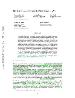 On the Evaluation of Conditional GANs