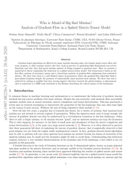 Who is Afraid of Big Bad Minima? Analysis of Gradient-Flow in a Spiked
  Matrix-Tensor Model