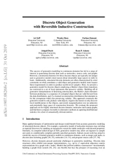 Discrete Object Generation with Reversible Inductive Construction