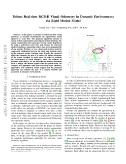 Robust Real-time RGB-D Visual Odometry in Dynamic Environments via Rigid
  Motion Model