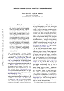 Predicting Human Activities from User-Generated Content