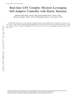 Real-time UAV Complex Missions Leveraging Self-Adaptive Controller with
  Elastic Structure