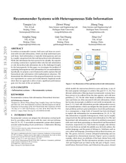 Recommender Systems with Heterogeneous Side Information