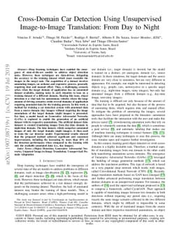 Cross-Domain Car Detection Using Unsupervised Image-to-Image
  Translation: From Day to Night