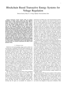 Blockchain Based Transactive Energy Systems for Voltage Regulation