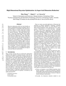 High Dimensional Bayesian Optimization via Supervised Dimension
  Reduction