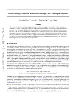 Understanding Adversarial Robustness Through Loss Landscape Geometries