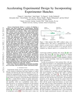 Accelerating Experimental Design by Incorporating Experimenter Hunches