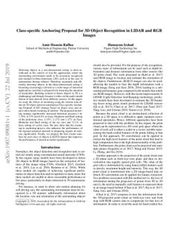 Class-specific Anchoring Proposal for 3D Object Recognition in LIDAR and
  RGB Images
