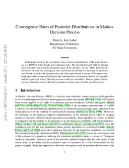 Convergence Rates of Posterior Distributions in Markov Decision Process