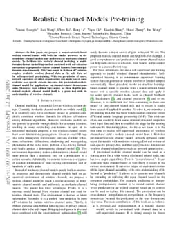 Realistic Channel Models Pre-training