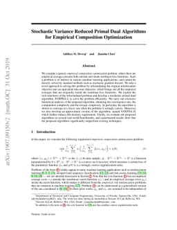 Stochastic Variance Reduced Primal Dual Algorithms for Empirical
  Composition Optimization