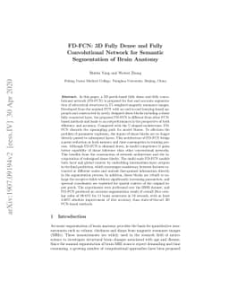 FD-FCN: 3D Fully Dense and Fully Convolutional Network for Semantic
  Segmentation of Brain Anatomy