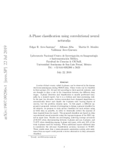 A-Phase classification using convolutional neural networks