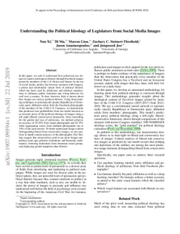 Understanding the Political Ideology of Legislators from Social Media
  Images