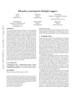 Off-policy Learning for Multiple Loggers