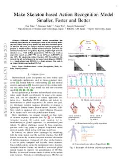 Make Skeleton-based Action Recognition Model Smaller, Faster and Better