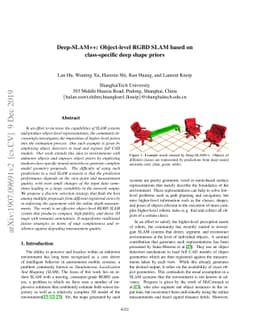 Deep-SLAM++: Object-level RGBD SLAM based on class-specific deep shape
  priors
