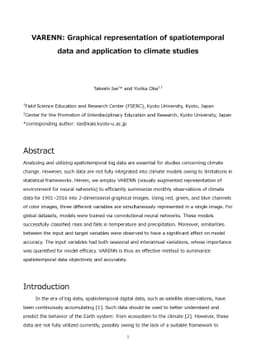 VARENN: Graphical representation of spatiotemporal data and application
  to climate studies