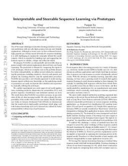 Interpretable and Steerable Sequence Learning via Prototypes