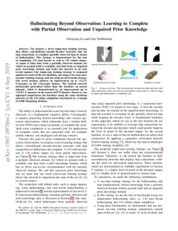Hallucinating Beyond Observation: Learning to Complete with Partial
  Observation and Unpaired Prior Knowledge