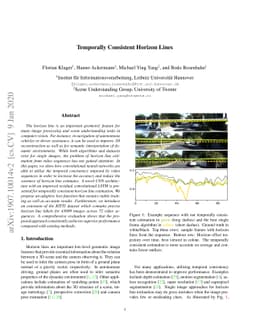 Temporally Consistent Horizon Lines
