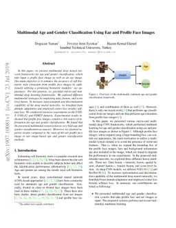 Multimodal Age and Gender Classification Using Ear and Profile Face
  Images