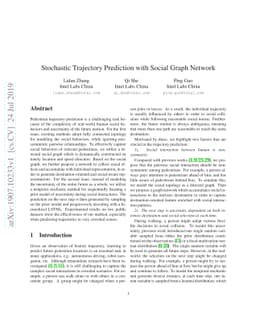 Stochastic trajectory prediction with social graph network