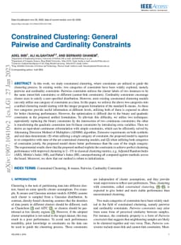 Constrained Clustering: General Pairwise and Cardinality Constraints