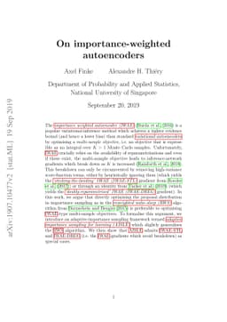 On importance-weighted autoencoders