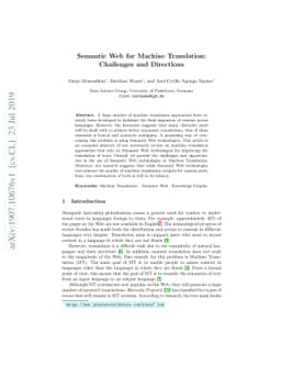 Semantic Web for Machine Translation: Challenges and Directions
