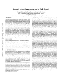 Generic Intent Representation in Web Search