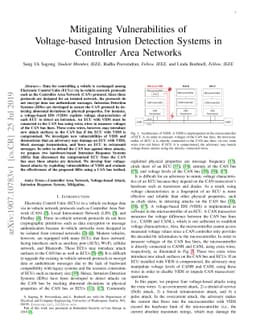 Mitigating Vulnerabilities of Voltage-based Intrusion Detection Systems
  in Controller Area Networks