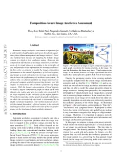 Composition-Aware Image Aesthetics Assessment