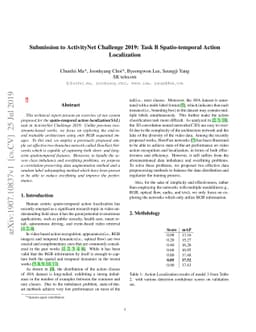 Submission to ActivityNet Challenge 2019: Task B Spatio-temporal Action
  Localization