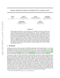 Hard-Aware Fashion Attribute Classification