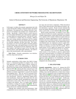Cross Attention Network for Semantic Segmentation