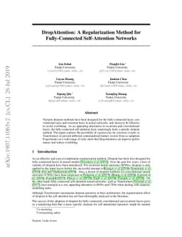 DropAttention: A Regularization Method for Fully-Connected
  Self-Attention Networks