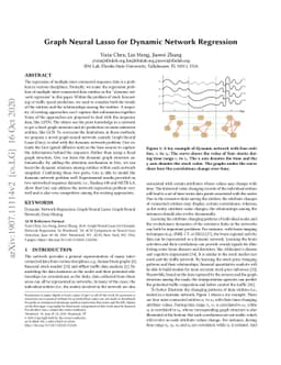 Graph Neural Lasso for Dynamic Network Regression