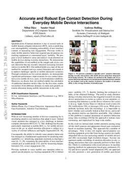 Accurate and Robust Eye Contact Detection During Everyday Mobile Device
  Interactions